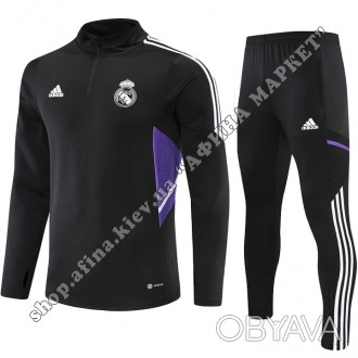 Купить футбольный костюм для мальчика Реал Мадрид 2022-2023 Black Adidas в Киеве. . фото 1