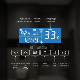 Світлодіодне дзеркало "Emma" прямокутної форми - втілення сучасного стилю і техн. . фото 5