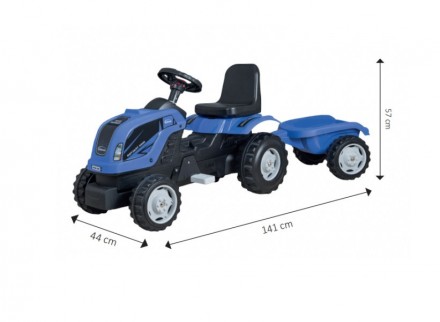 Для детей трактор на педалях с прицепом MMX MICROMAX (01-012) цвет синий
Игрушка. . фото 3