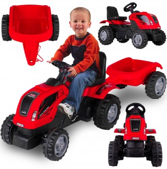 Для детей трактор на педалях с прицепом MMX MICROMAX (01-010) цвет красный
Игруш. . фото 3