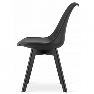 Кресло стул с черными деревянными ножками Bonro B-487. Цвет черный.
Черный стул . . фото 4
