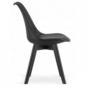 Кресло стул с черными деревянными ножками Bonro B-487. Цвет черный.
Черный стул . . фото 5