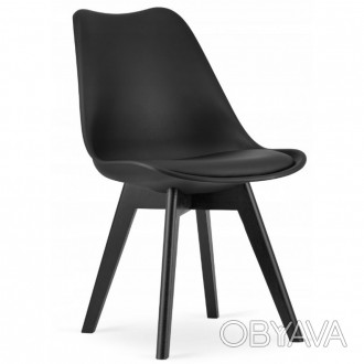 Кресло стул с черными деревянными ножками Bonro B-487. Цвет черный.
Черный стул . . фото 1
