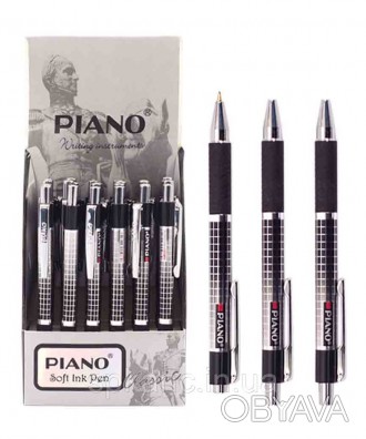 Автоматическая шариковая ручка Piano, чернила на масляной основе; серебристый ко. . фото 1