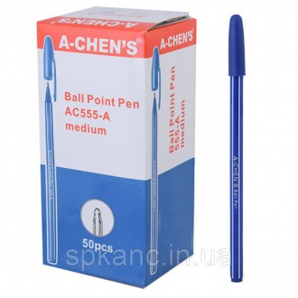 Ручка Aihao шариковая масляная 555-А синяя.. . фото 2