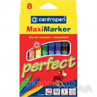 Набір фломастерів 8610 Perfect Maxi, 8 кольорів, великий об'єм чорнила, що не ви. . фото 1