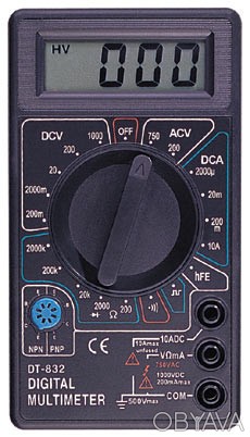 Мультиметр тестер вольтметр амперметр DT-832
