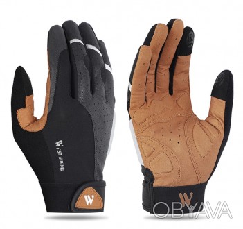 Велосипедные перчатки полнопалые West Biking с сенсорными пальцами Размер M