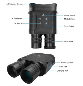 Описание Бинокля ночного видения NV400B Night Vision 8139
Бинокль NV400B Night V. . фото 9