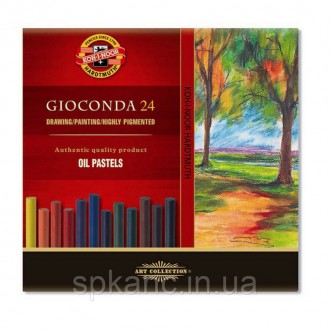 Крейда-пастель олійна KOH-I-NOOR GIOCONDA для художніх робіт, 24 кольори. . фото 2