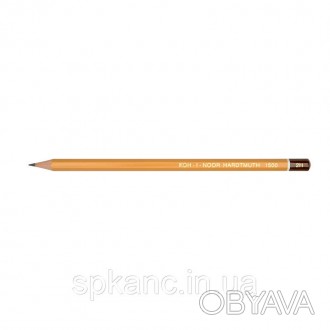 Олівець графітний 1500 KOH-I-NOOR. Твердість - 2H, шестигранна форма корпусу. Де. . фото 1