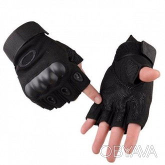 Тактические беспалые перчатки (велоперчатки, мотоперчатки) Oakley Black (0009) L