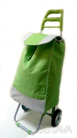 Тачка сумка с колесиками кравчучка металл 94см MH-2079 зеленая
