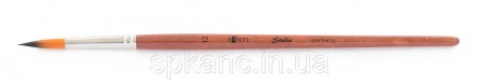 Круглі пензлі «Santi Studio» з двоколірним синтетичним ворсом і короткою ручкою . . фото 2