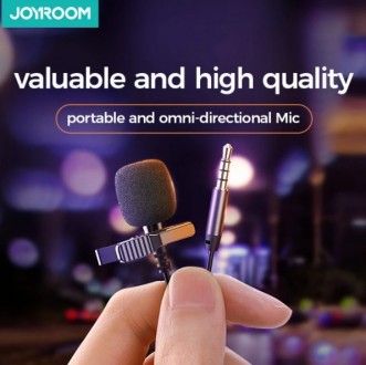 Описание Микрофона 3 м Joyroom JR-LM1, черный
Joyroom JR-LM1 – компактный . . фото 4