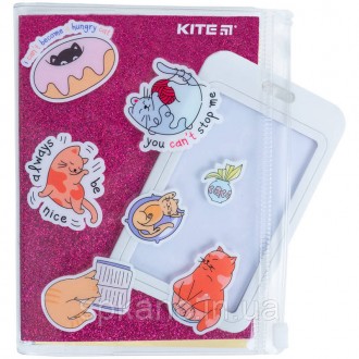 Блокнот із силіконовою обкладинкою Kite Cats Pink K22-462 – не просто записничок. . фото 7