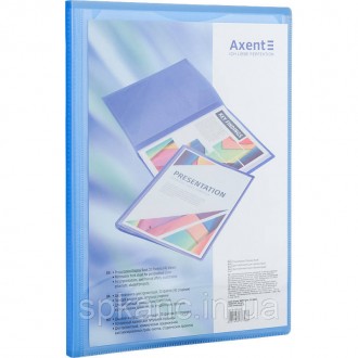 Дисплей-книга з прозорою зовнішньою кишенею, А4, 20 файлів. Матеріал: поліпропіл. . фото 2