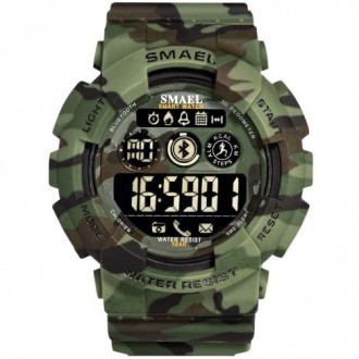 Мужские спортивные камуфляжные смарт часы SMAEL 8013 smart watch, наручные спорт. . фото 7
