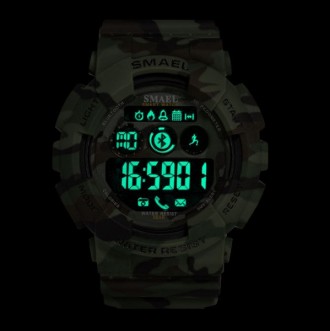 Мужские спортивные камуфляжные смарт часы SMAEL 8013 smart watch, наручные спорт. . фото 3