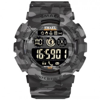 Мужские спортивные камуфляжные смарт часы SMAEL 8013 smart watch, наручные спорт. . фото 12