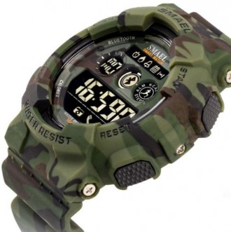Мужские спортивные камуфляжные смарт часы SMAEL 8013 smart watch, наручные спорт. . фото 10