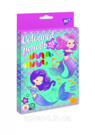 Олівці кольорові YES 18 кол. "Mermaid". Харків. фото 1 Олівці кольорові YES 18 кол. "Mermaid". Харків. фото 1