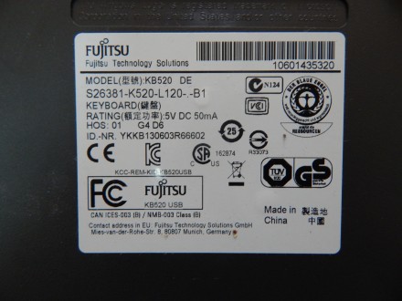 Фирменная клавиатура Fujitsu-Siemens Keyboard KB520 White USB
Мембранная 
USB по. . фото 4