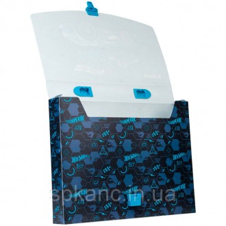 Пластиковий портфель-коробка Kite формату А4 має одне просторе відділення. Портф. . фото 3