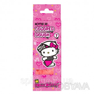 Набір кольорового тіста Kite "Hello Kitty" складається з 7 пакетиків з тістом по. . фото 1