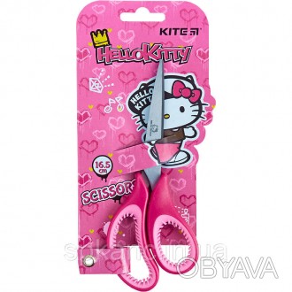 Ножиці Kite «Hello Kitty» с м'якими прогумованими вставками на ручках на кольоро. . фото 1