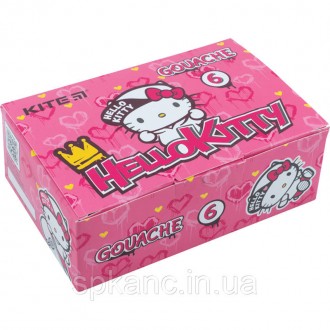Гуаш Kite «Hello Kitty» містить 6 кольорів. Баночки по 20 мл зберігаються в карт. . фото 2
