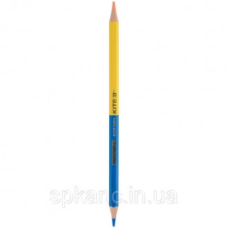 Кольорові двосторонні олівці Kite в картонній упаковці. Дванадцять олівців мають. . фото 3
