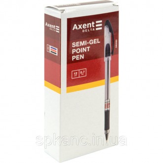 Ручка масляна Axent Delta DB2062-01 чорна – поєднує у собі найкращі якості кульк. . фото 3