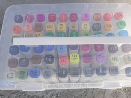 Набір скетч маркерів 60 кольорів у пластиковому кейсі з ручкою SKETCHMARKER
 Мар. . фото 3