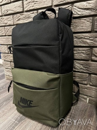 
 Рюкзак черный/ хаки big bag с логотипом Nike:
- Размер: 48 x 15 x 29 см;
- Объ. . фото 1