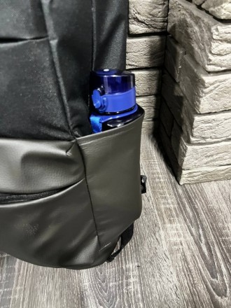 
 
 Рюкзак черный big bag с отделкой из кожзама:
- Размер: 48 x 15 x 29 см;
- Об. . фото 6