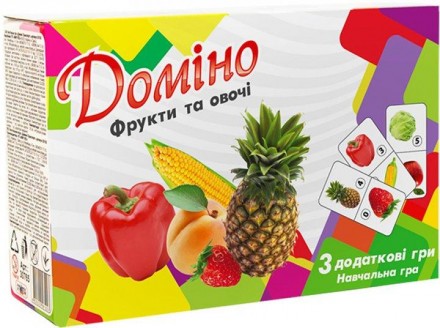 Гра настільна Доміно "Фрукти та овочі" (укр) Strateg. Одеса. фото 1 Гра настільна Доміно "Фрукти та овочі" (укр) Strateg. Одеса. фото 1