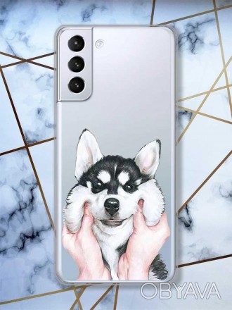 Прозрачный чехол для Samsung Galaxy S21 (G991) Мордочка принт 121