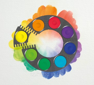 Акварельні фарби Faber-Castell CONNECTOR "Скріпляй разом" сухі 12 кольорів + пен. . фото 8