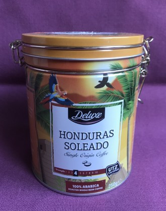 Коробка від кави HONDURAS SOLEADO. З застібкою. Метал.. Одеса. фото 1 Коробка від кави HONDURAS SOLEADO. З застібкою. Метал.. Одеса. фото 1