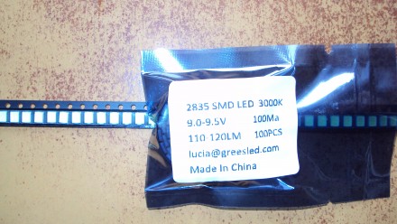 Cветодиод SMD 2835 белый ( для ремонта светодиодных ламп, подсветка ЖК) и т.д. О. . фото 3