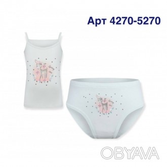 Комплект натільної білизни для дівчаток маєчка і трусики Baykar Арт. 4270-5270
К. . фото 1