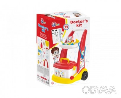 Детский набор "Маленький доктор" от ТехноК Тележка с медицинскими инструментами . . фото 1