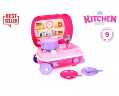 Дитяча ігрова кухня в валізі від ТехноК Іграшку «Кухня з набором посуду&ra. . фото 2