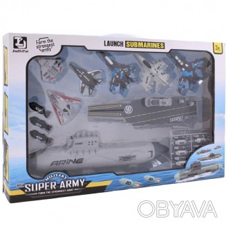 Набор игрушечного флота Super army подлодка, авианосец, истребители Игровой набо. . фото 1