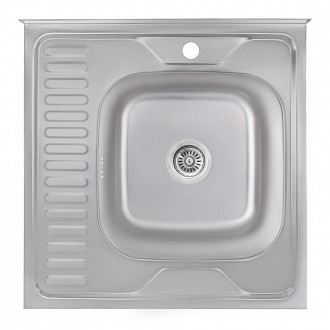 Кухонна мийка Lidz 6060-R 0,6 мм Decor (LIDZ6060RDEC06) виготовлена з високоякіс. . фото 2