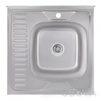 Кухонна мийка Lidz 6060-R 0,6 мм Decor (LIDZ6060RDEC06) виготовлена з високоякіс. . фото 1