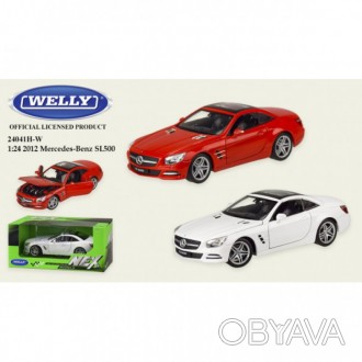 
	Машина метал 24041H-W (24шт/4) "WELLY"1:24 MERCEDES BENZ SL500 ,відкр.двері,ка. . фото 1