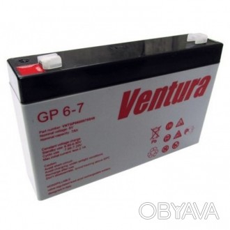 
Акумуляторна батарея 6v 7Ah Ventura GP 6-7 (GP6-7 )
Напруга: 6 Boльт;
Емність п. . фото 1