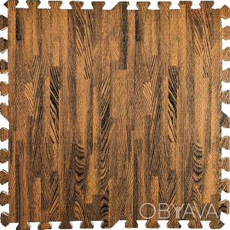 
Підлога пазл - модульне підлогове покриття 600x600x10мм коричневе дерево (МР6) . . фото 1